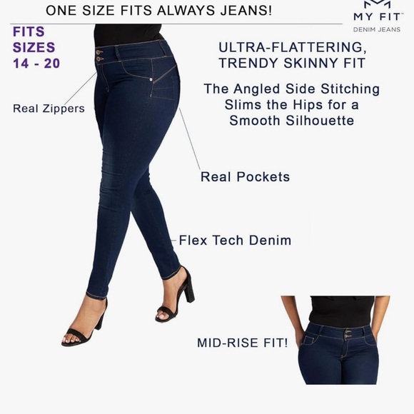MY FIT JEANS - The jeans that fit, even if you gain or lose weight. - Picture 2 of 7